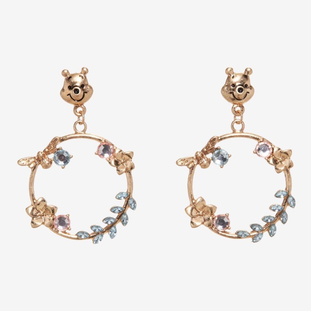 Disney Winnie The Pooh Nature Circle Drop Earrings Hot Topic‎